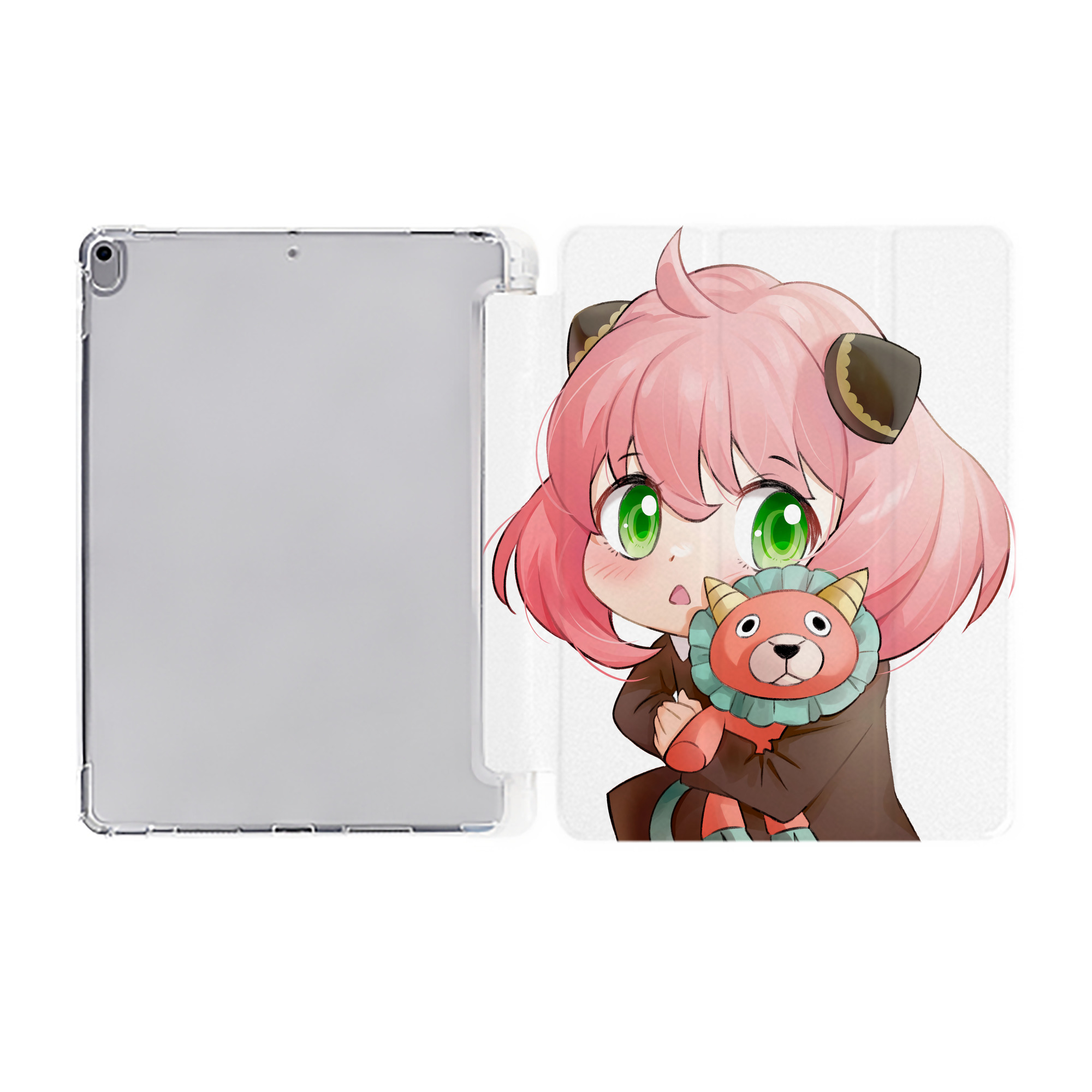 （画像用） SPY×FAMILY间谍家家酒 IPad ケース ペン収納付き 三つ折りスタンド PUレザー×シリコン 対応機種9.5/10.5/10.9インチ